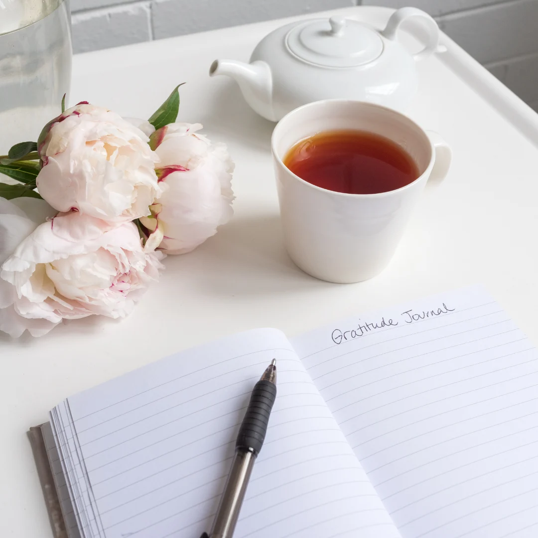 Gratitude journal and pen
